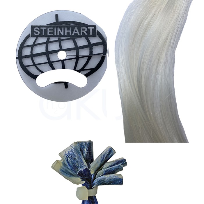 Extensiones Keratina Ice White Pelo Sintetico liso 50cm Steinhart 10Ud Outlet