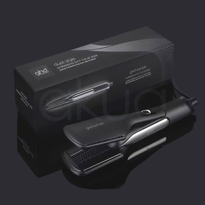 Plancha de pelo aire caliente 2 en 1 Duet negra ghd