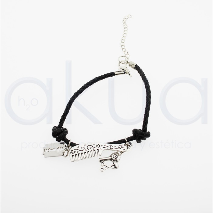 Pulsera Negra con abalorios