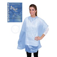 Capas desechables peinador peluquería (Pack 50ud + dispensador)