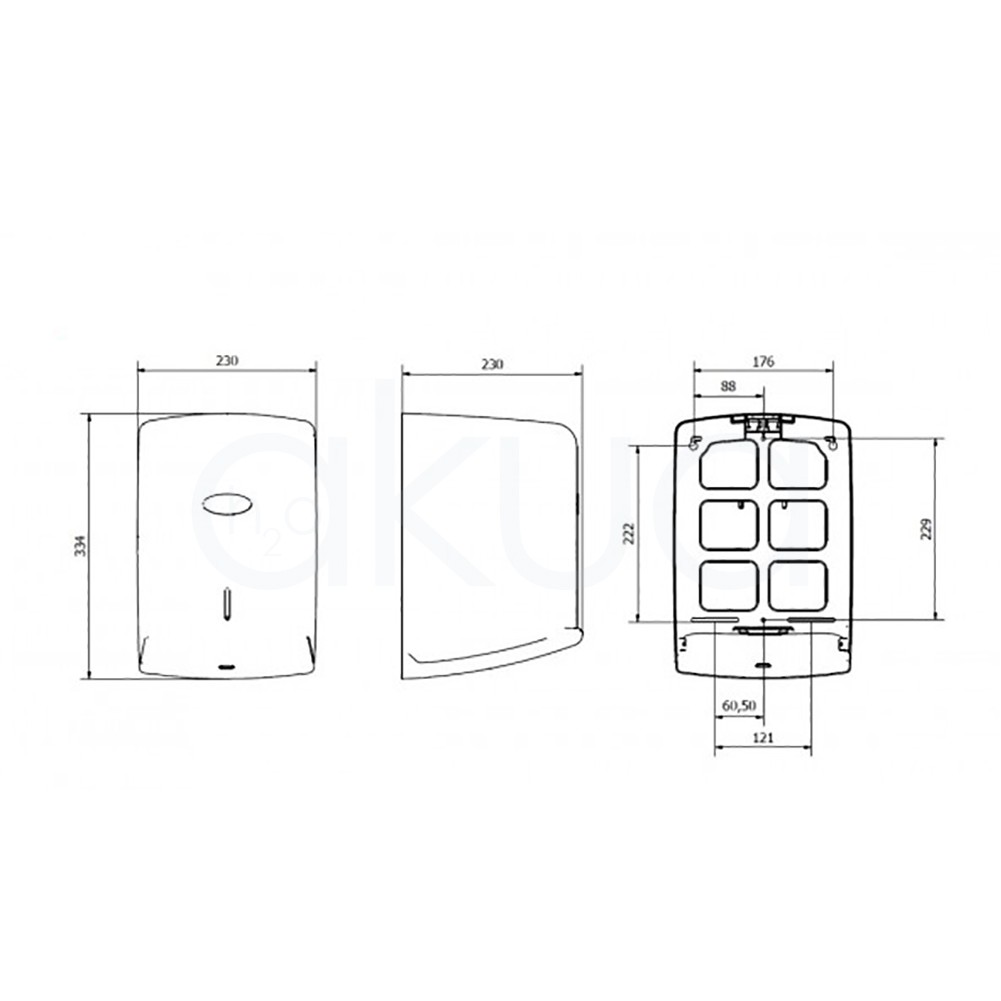 Dispensador papel Secamanos H2oakua