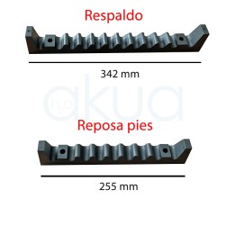 Repuesto soporte inclinacion  para camilla tres cuerpos