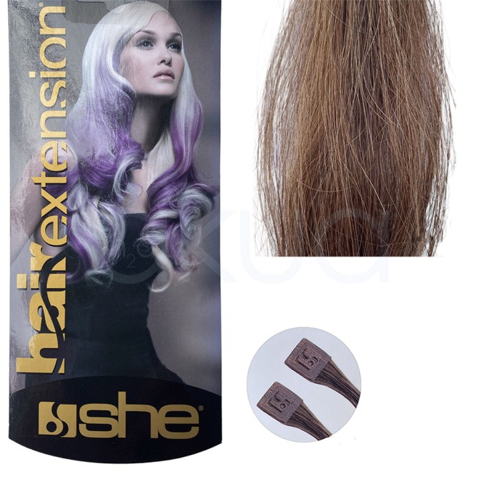 Extensiones Keratina 8/26 Pelo natural liso 55/60 cm She So.Cap 10Ud Outlet