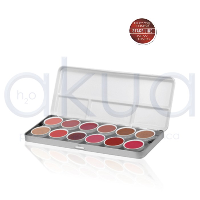 Paleta Lip color labios metalica  12 unid Stage