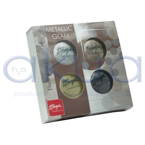 Polvo Acrilico Thuya Efecto Metallic Glam Pack 4 colores OUTLET