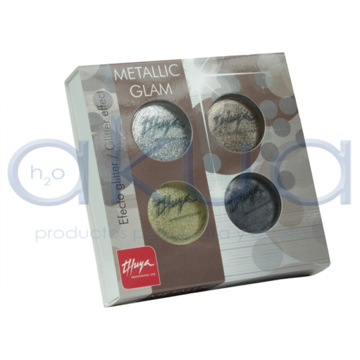 Polvo Acrilico Thuya Efecto Metallic Glam Pack 4 colores OUTLET