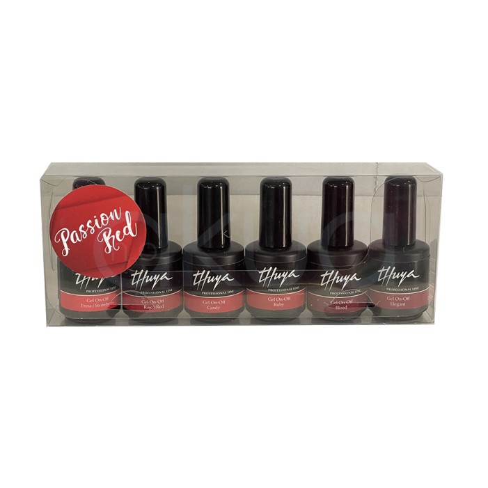 Kit Esmaltes semipermanente Passion Red Thuya