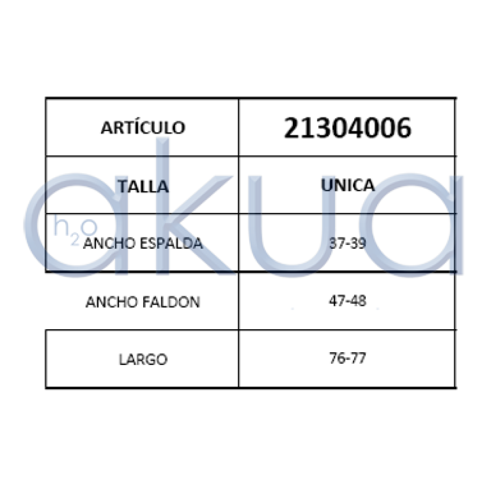 Peto Sarga Oriental Blanco H2oAkua 