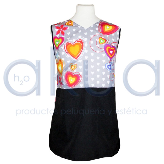 Peto Cuello Pico corazones 