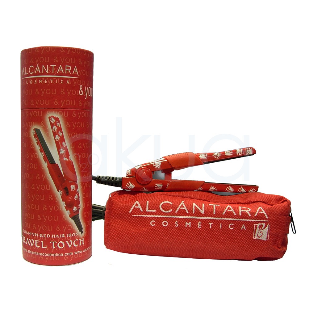 Plancha Mini Alcantara Roja + Neceser OUTLET