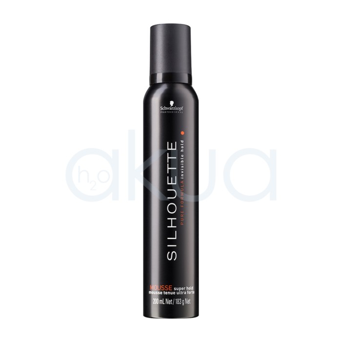 Espuma silhouette extra fuerte Negro 200ml