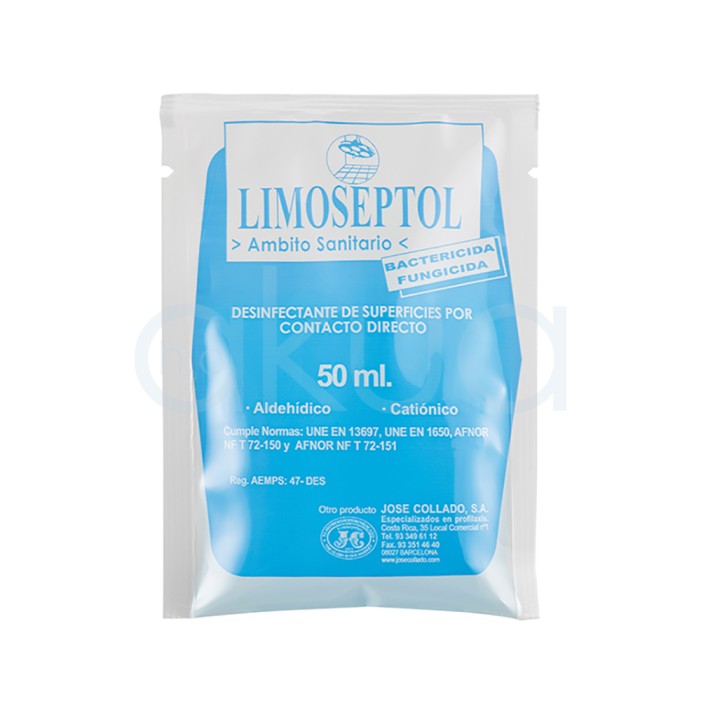 Desinfectante para utensilios peluqueria y estetica en sobre Limoseptol 50ml