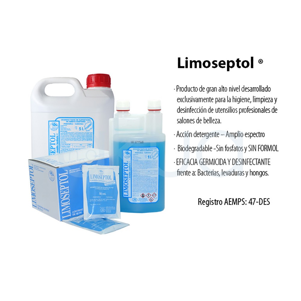 Desinfectante para utensilios peluquería y estética Limoseptol 5l