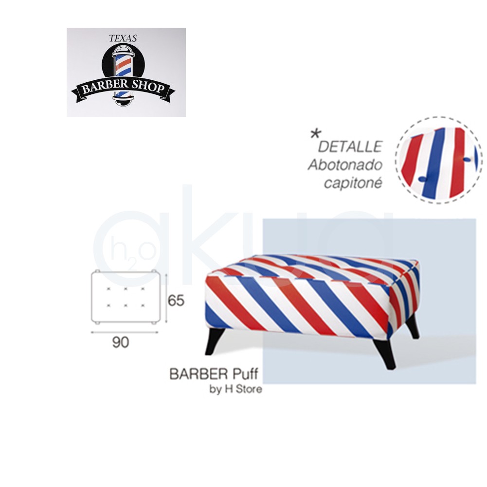 Conjunto Sofa Texas + Puff Barber Shop Texas + Gp80 + Gp21