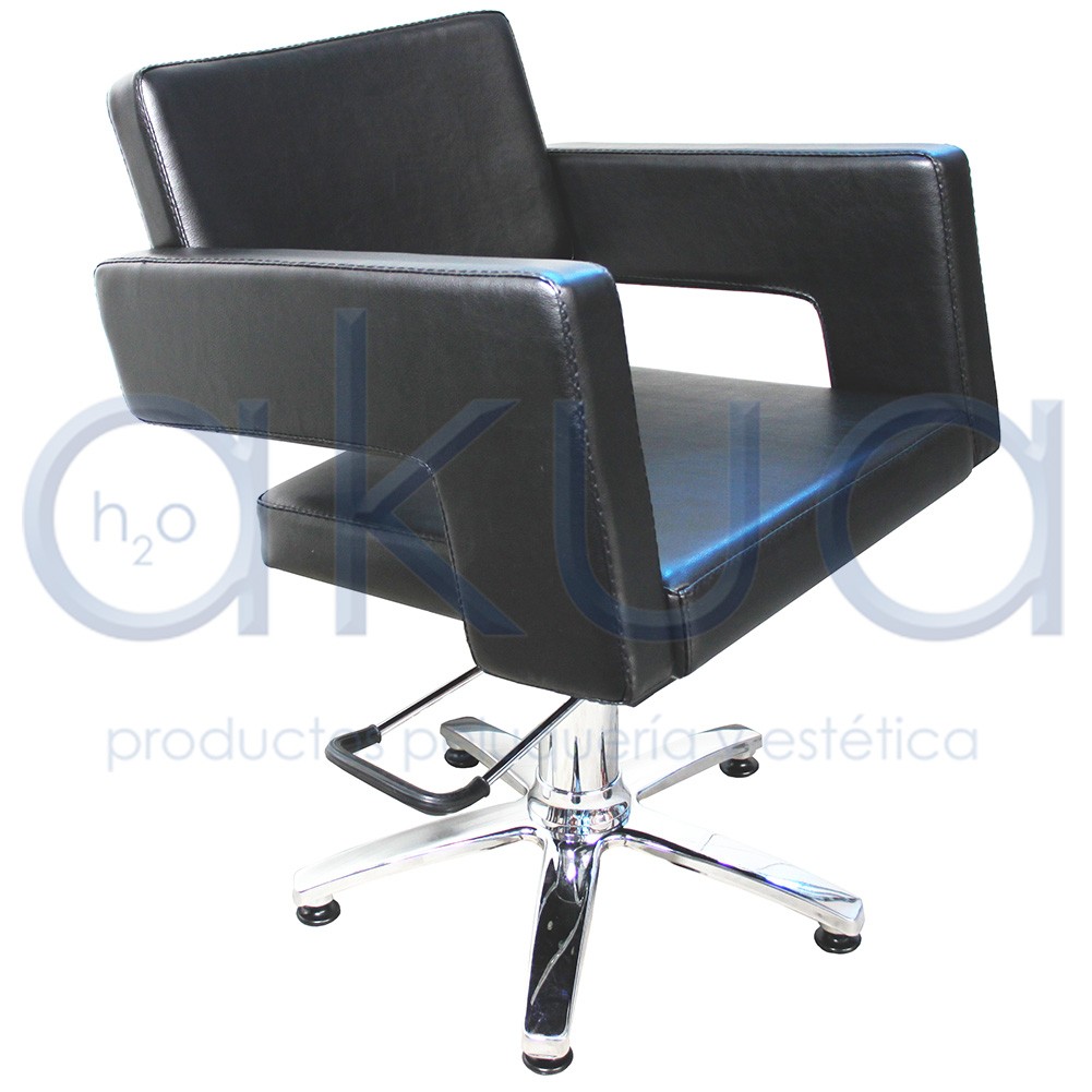 Sillon tocador hidraulico negro Odeon Outlet