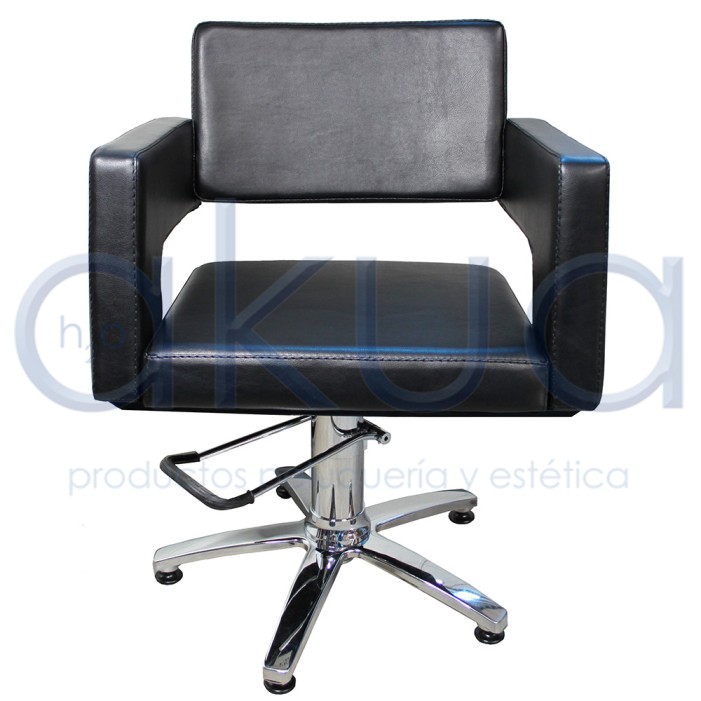 Sillon tocador hidraulico negro Odeon Outlet